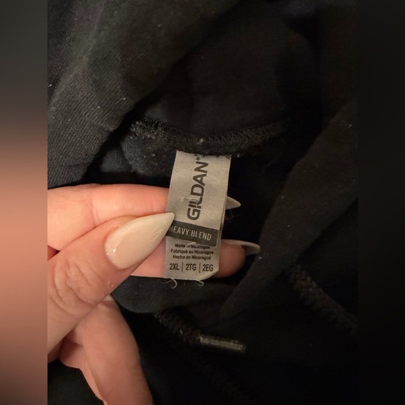 Spooky Vibes Black Hoodie Dripping Letter Graphic Size XXL - Picture 2 of 3